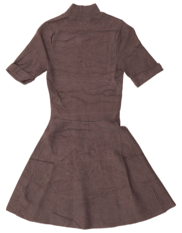Γυναικείο κοντομάνικο φόρεμα Zara UK 8 Small Grey Viscose
