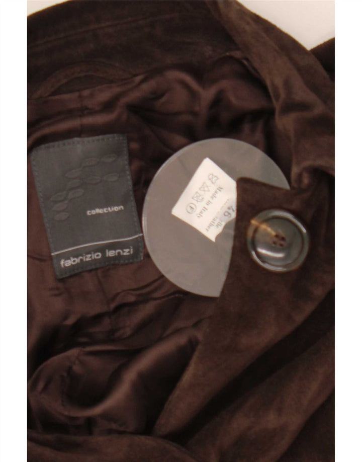 Fabrizio Lenzi Γυναικείο Suede Jacket IT 46 Large Brown Δερμάτινο