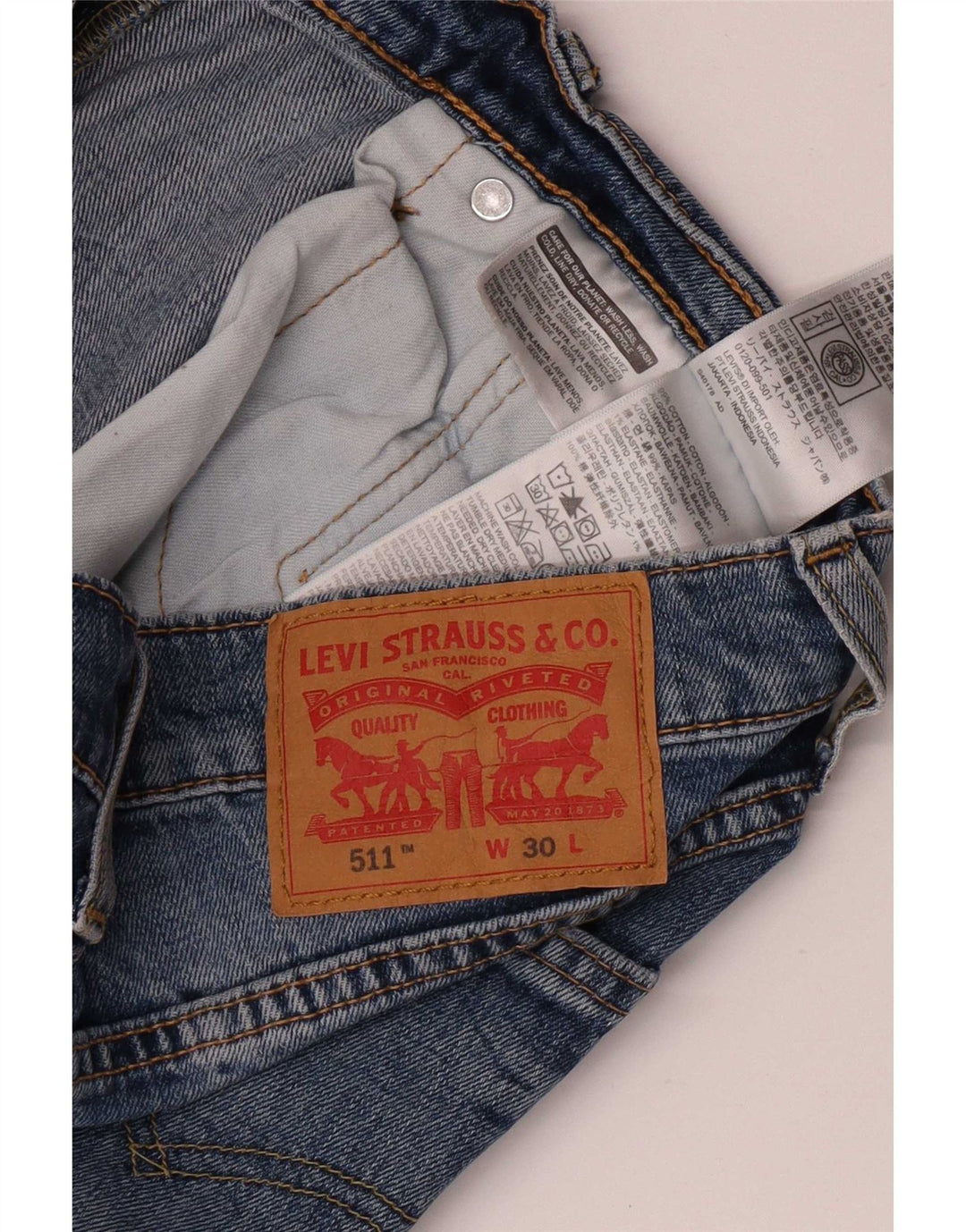 Ανδρικό τζιν σορτς Levi's 511 W30 μεσαίο μπλε βαμβακερό