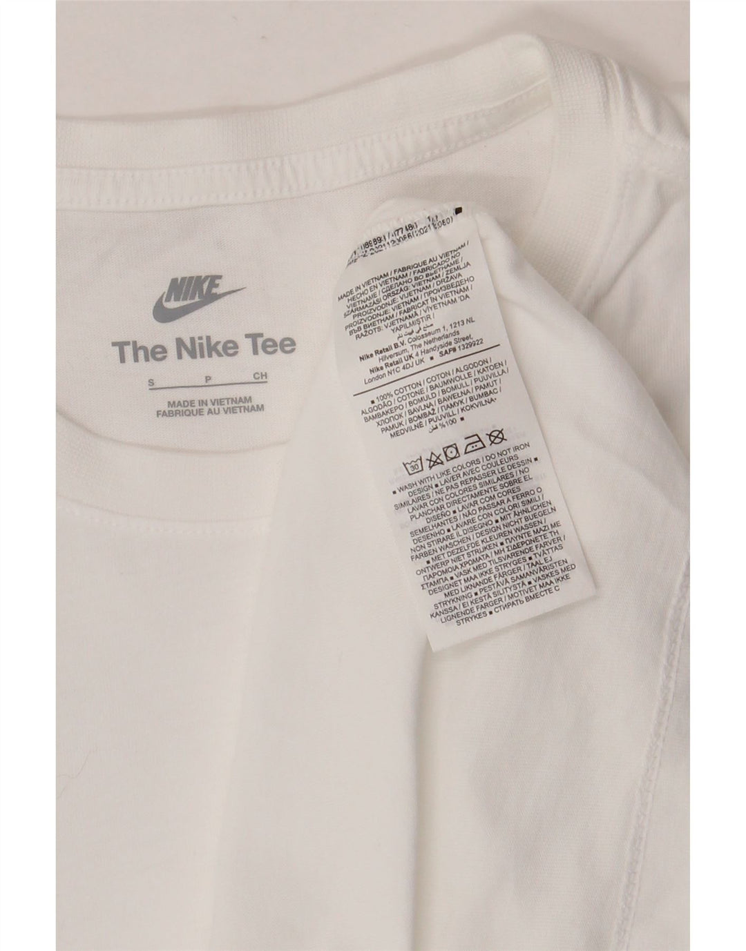 Ανδρικό μπλουζάκι Nike, μικρό λευκό βαμβακερό