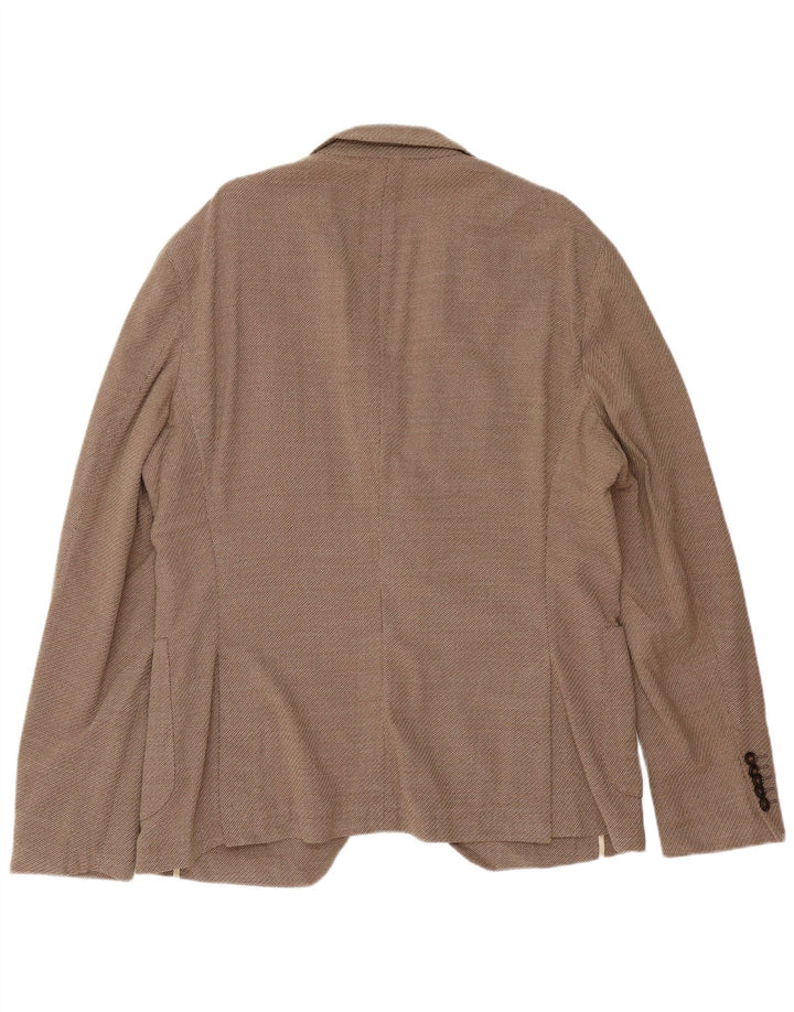 Ανδρικό σακάκι σακάκι Hugo Boss, με 2 κουμπιά, σακάκι EU 56 3XL καφέ παρθένο μαλλί