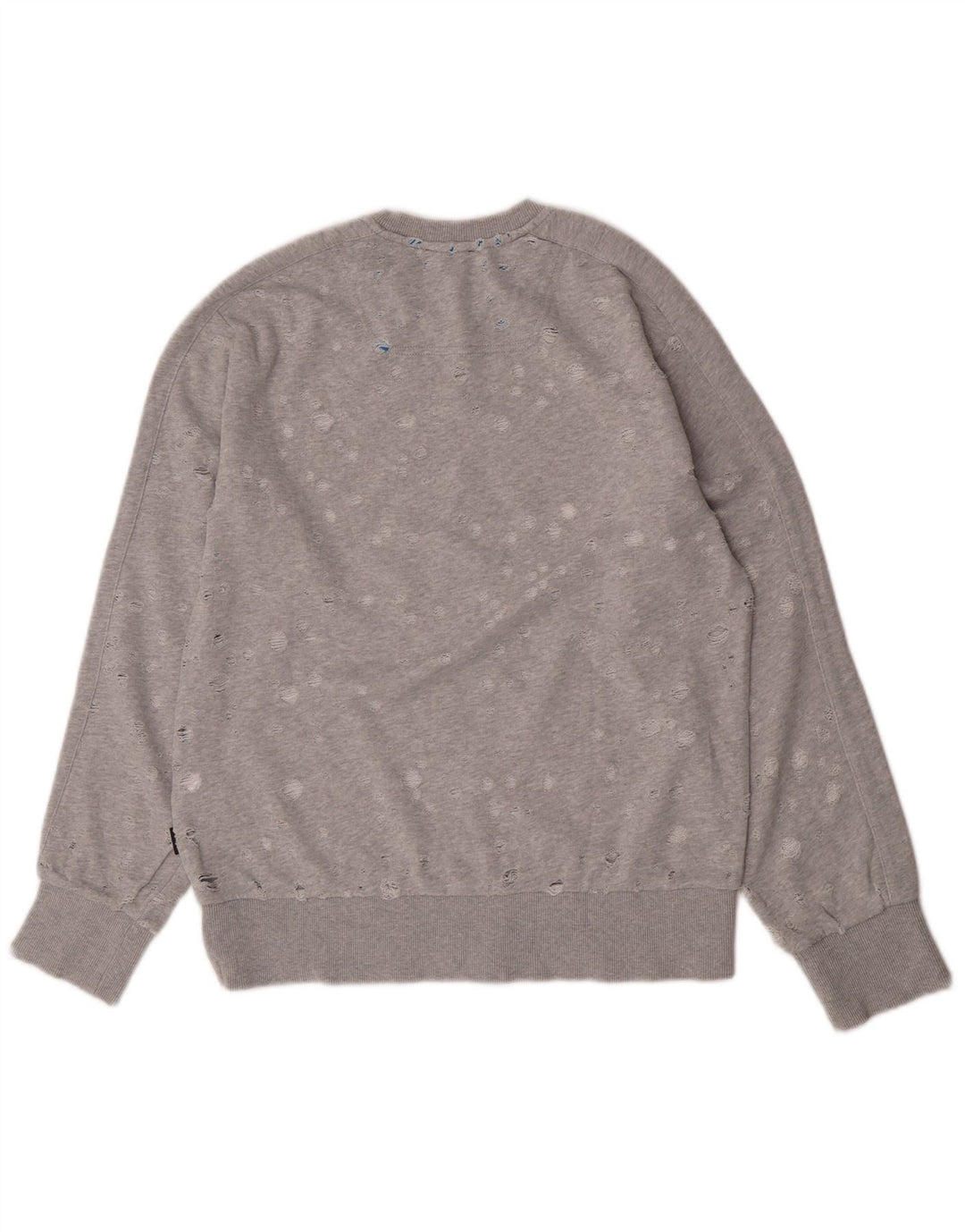 Diesel γυναικεία φούτερ Distressed Jumper UK 14 Large Grey Cotton