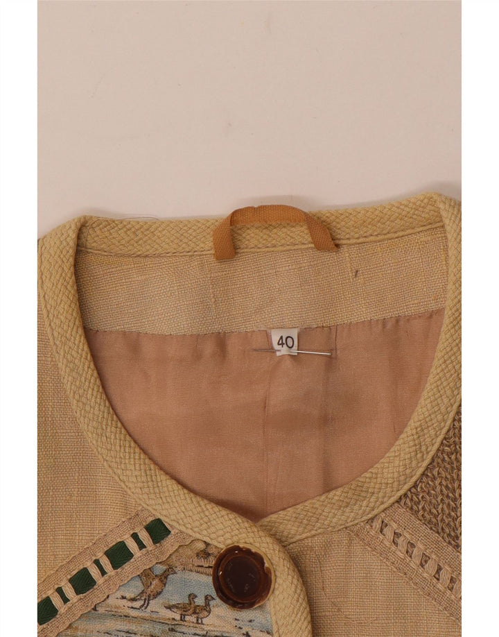 Vintage γυναικείο σακάκι με 5 κουμπιά σακάκι EU 40 Medium Beige