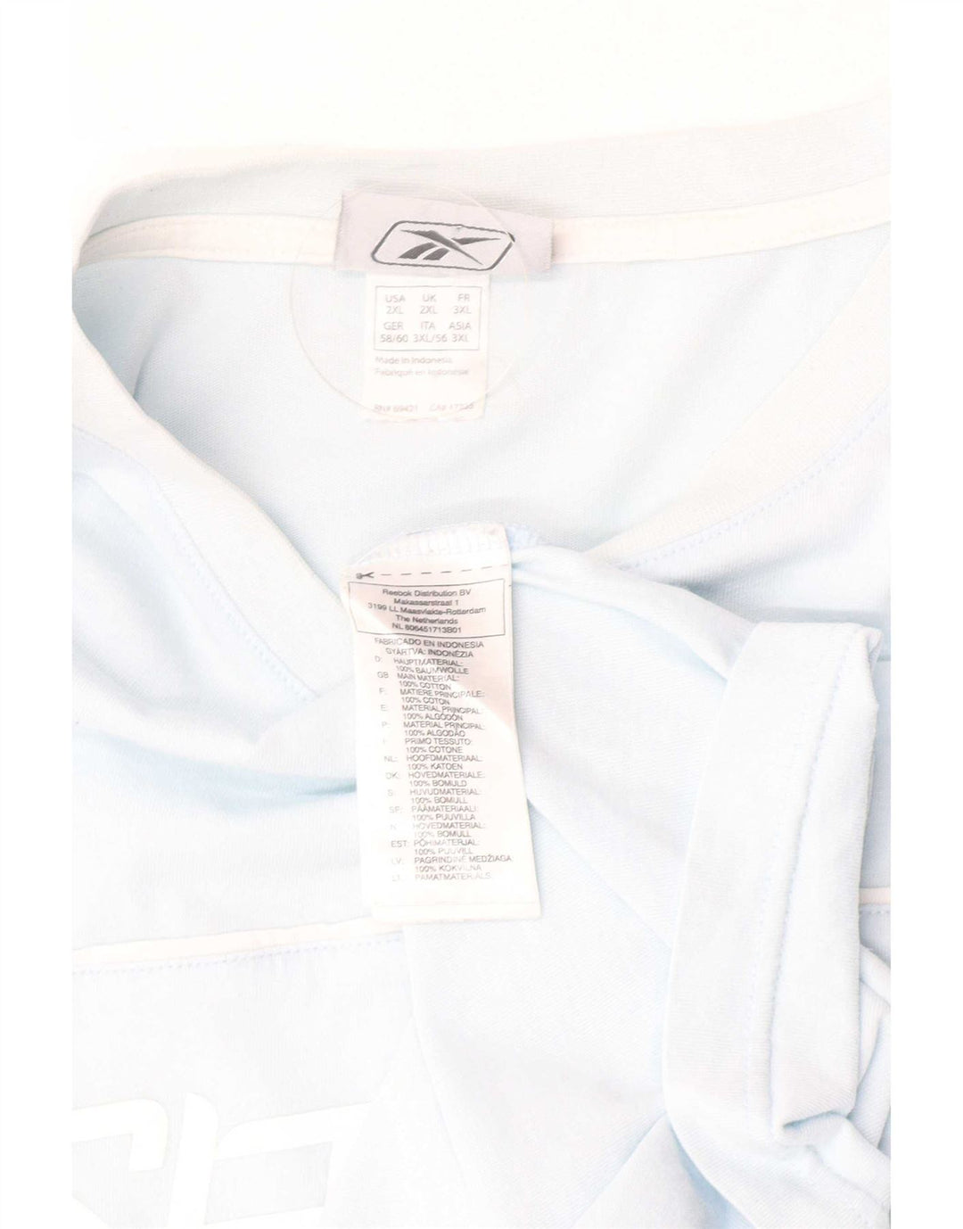 Ανδρικό γραφικό T-Shirt Reebok Top 2XL Μπλε βαμβακερό