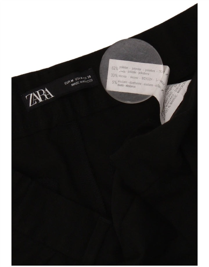 Γυναικείο ίσιο κομμένο παντελόνι Zara Medium W30 L25 Μαύρο πολυεστέρα