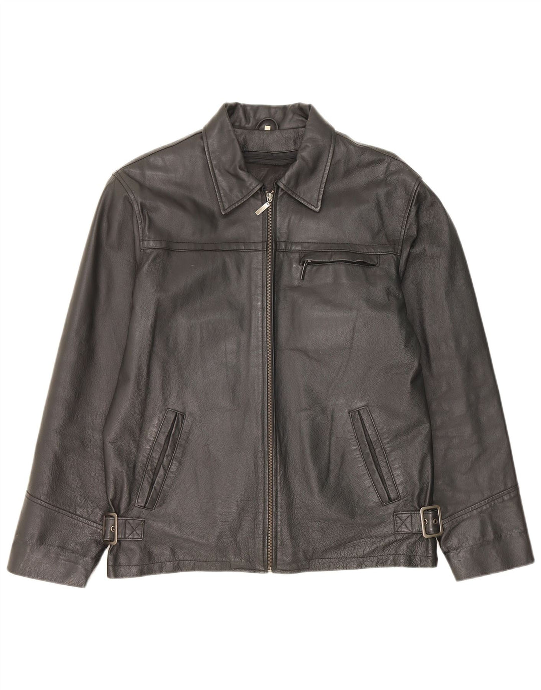 Vintage Ανδρικό Δερμάτινο Μπουφάν IT 48 Medium Black Leather