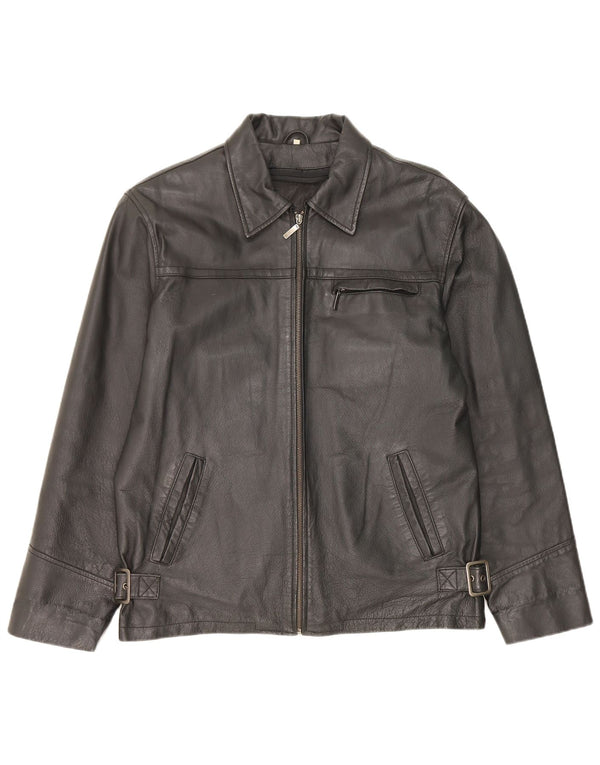 Vintage Ανδρικό Δερμάτινο Μπουφάν IT 48 Medium Black Leather