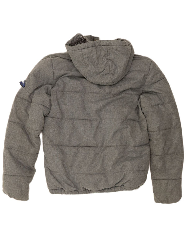 Superdry Ανδρικό μπουφάν με κουκούλα με επένδυση UIK 38 Medium Grey Polyester