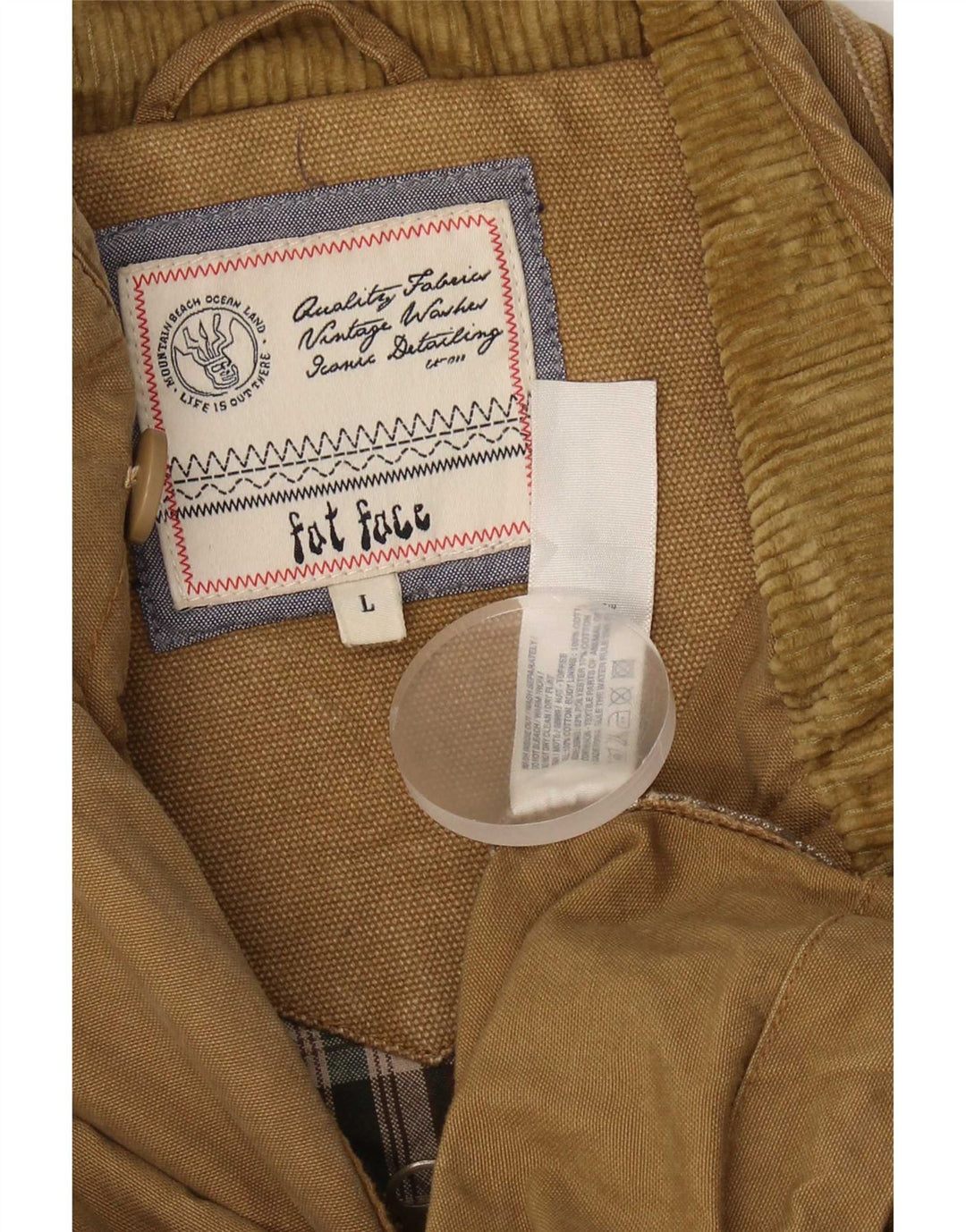 Ανδρικό Military Jacket Fat Face UK 40 Large Beige Βαμβακερό