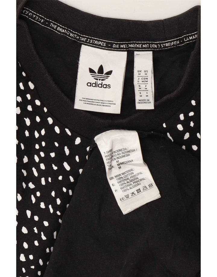 Ανδρικό T-Shirt Adidas Top Βαμβακερό μεσαίο μαύρο με στίγματα