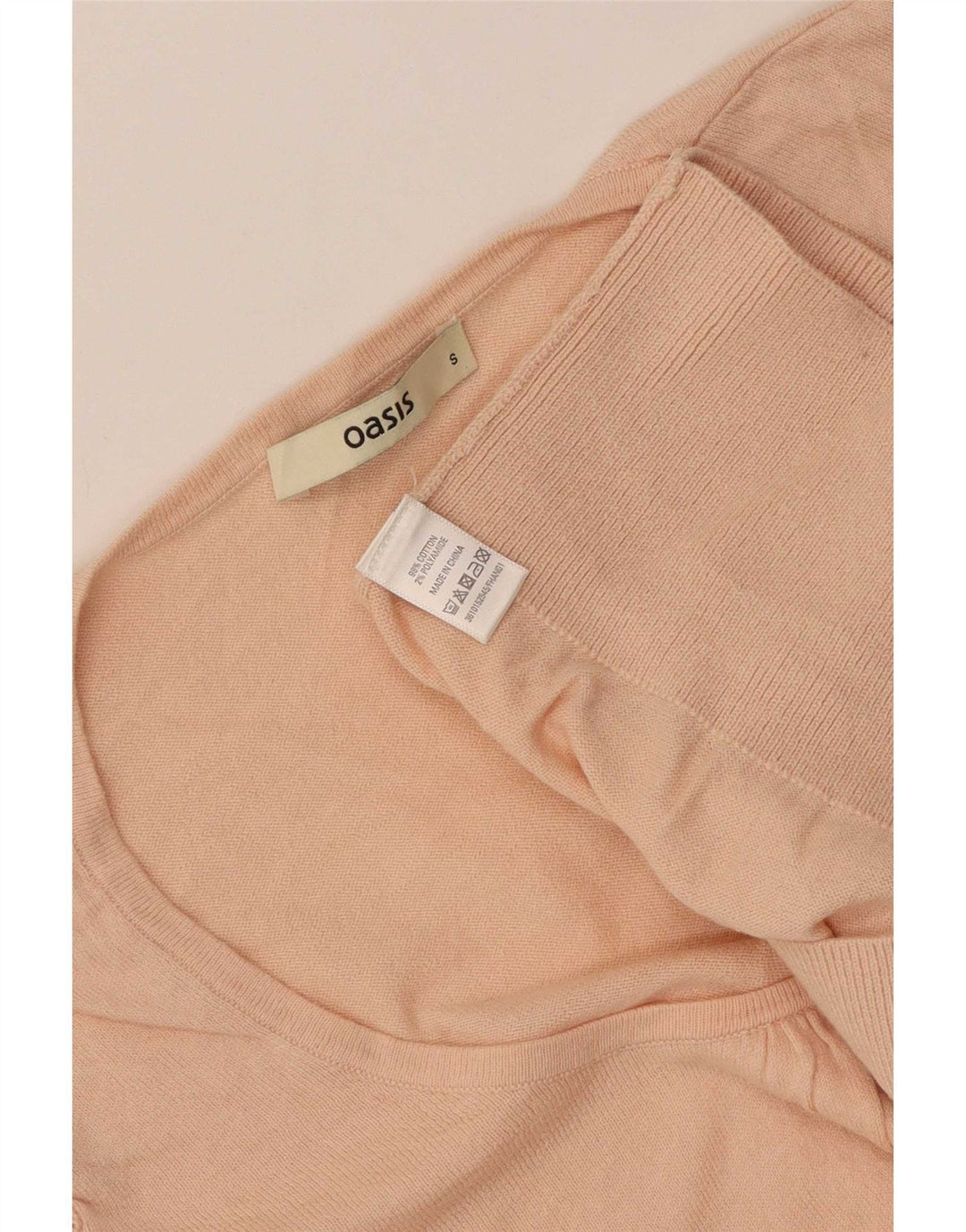 Oasis Γυναικεία μπλούζα Top UK 10 Small Pink Cotton