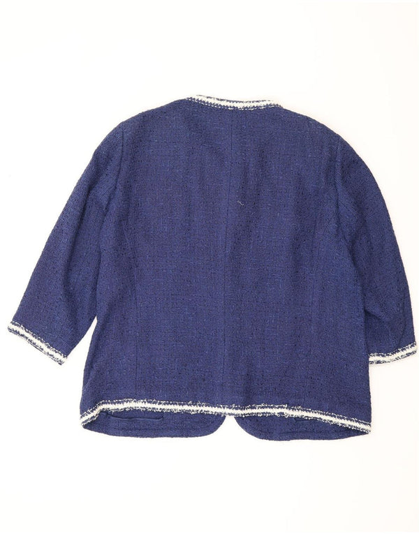 Luisa Spagnoli Γυναικείο μπουφάν 3/4 μανίκι σακάκι IT 50 XL Navy Blue Viscose
