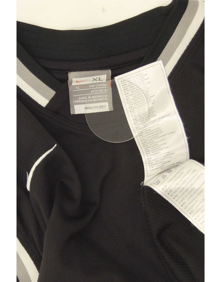 Nike Boys Vest Top 13-14 Years XL Μαύρος ριγέ πολυεστέρας