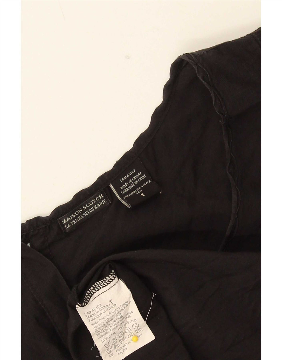 Maison Scotch Γυναικεία Μπλούζα Τοπ US 1 XS Μαύρο Μεταξωτό