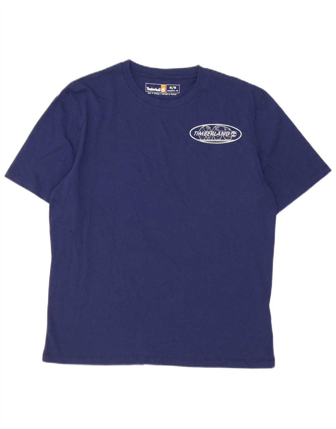 Ανδρικό γραφικό T-Shirt Timberland Top από μεσαίο ναυτικό μπλε βαμβακερό