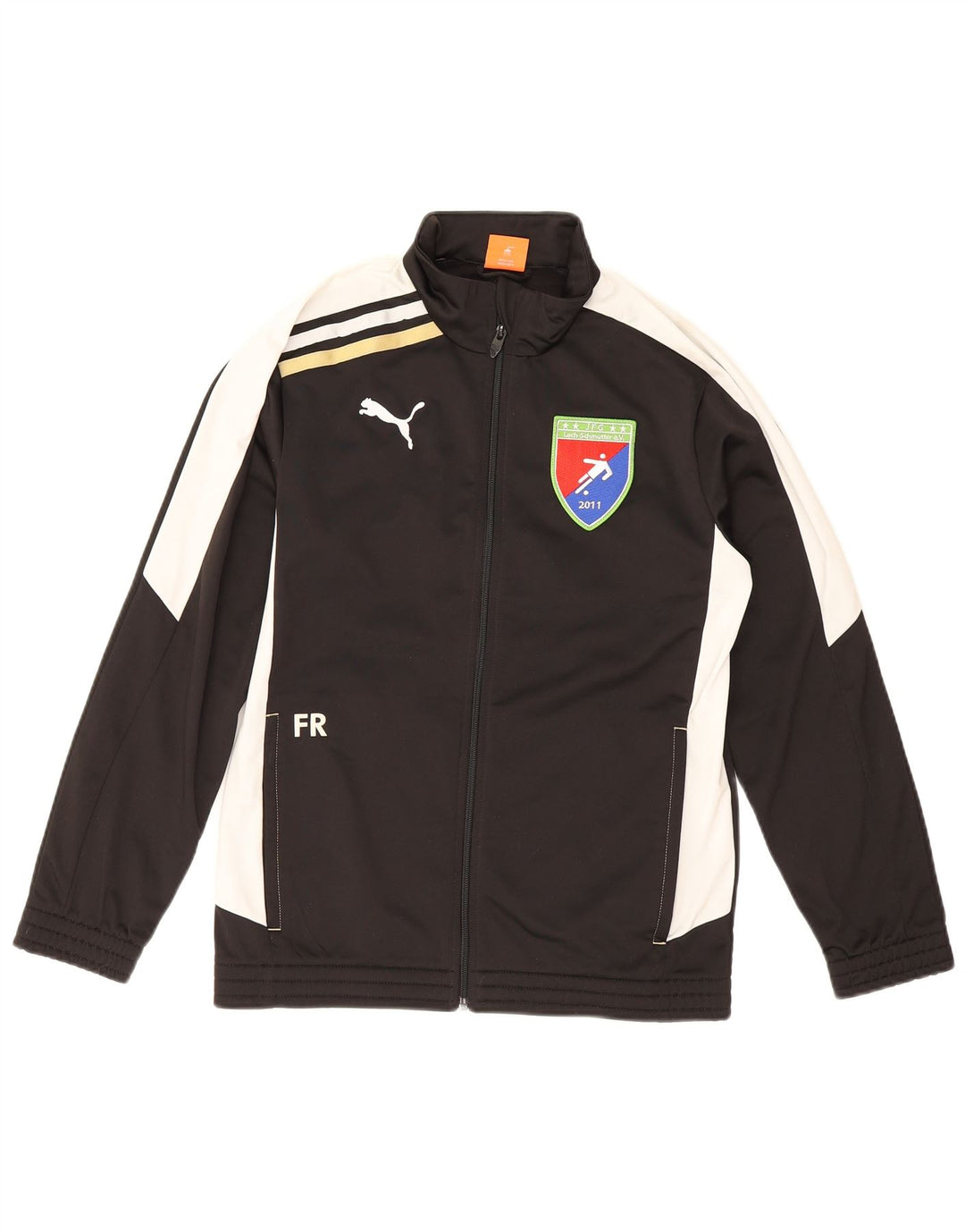 Puma Boys Graphic αθλητική φόρμα Top Jacket 13-14 Years Black Colourblock
