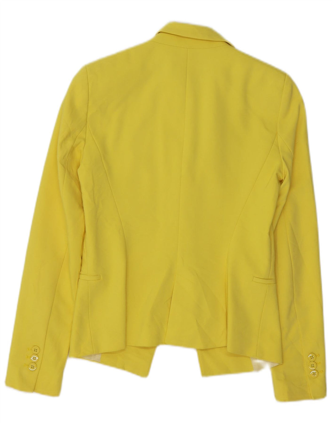 ZARA Γυναικείο σακάκι με 1 κουμπί UK 10 Small Yellow Polyester
