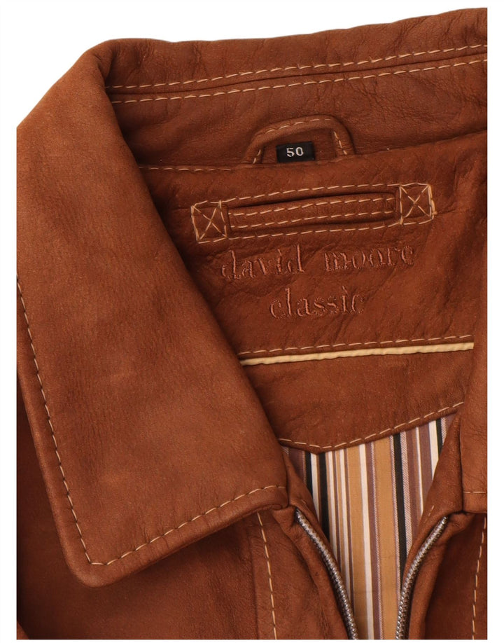 David Moore Ανδρικό Δερμάτινο Μπουφάν IT 50 Large Brown Δερμάτινο