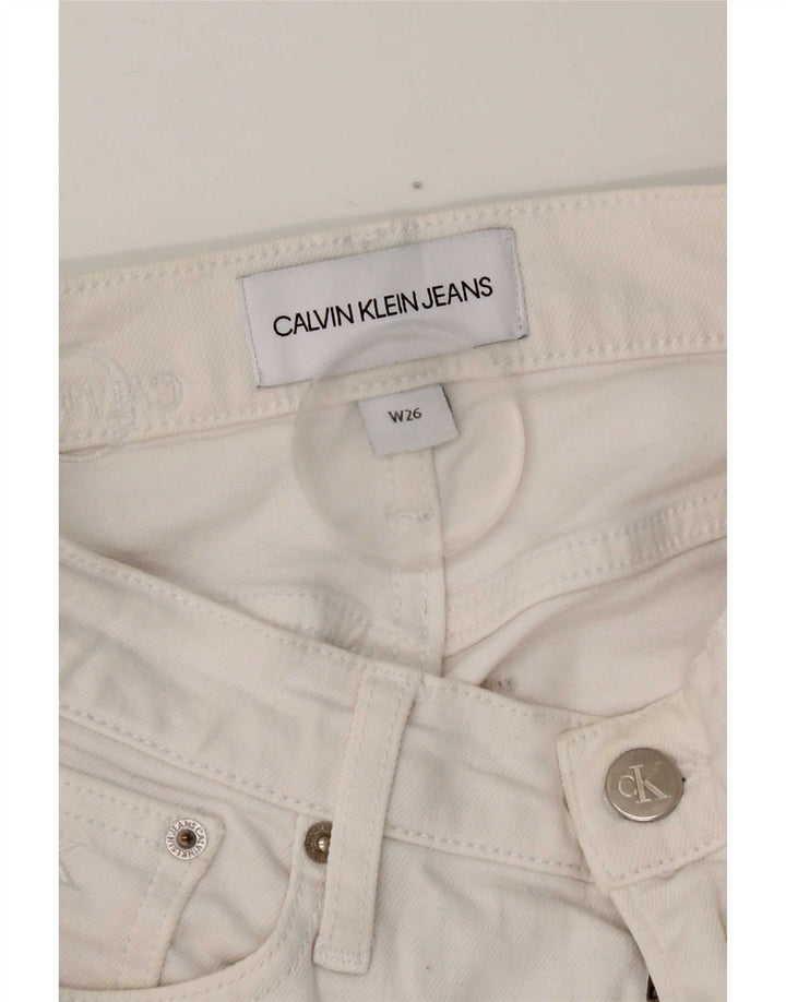 Calvin Klein Γυναικείο τζιν κωνικό W26 L26 Λευκό
