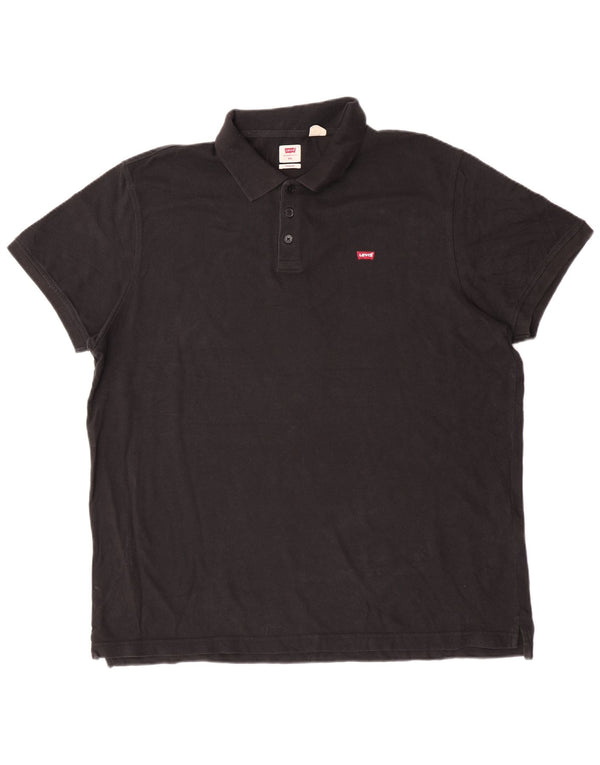 Ανδρικό μπλουζάκι πόλο Levi's Relaxed Fit 2XL μαύρο βαμβακερό