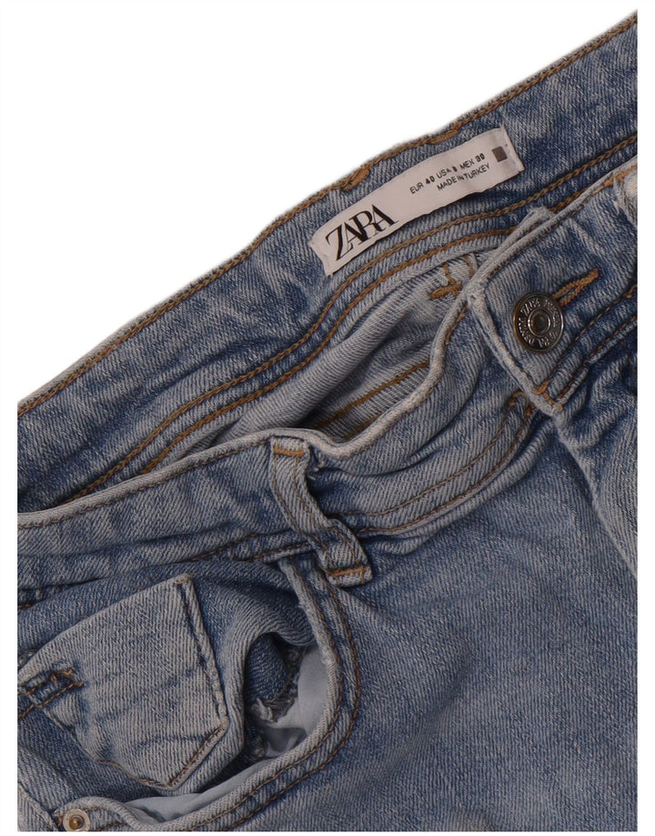 Zara Womens Distressed Skinny Jeans EU 40 Medium W30 L28 Blue