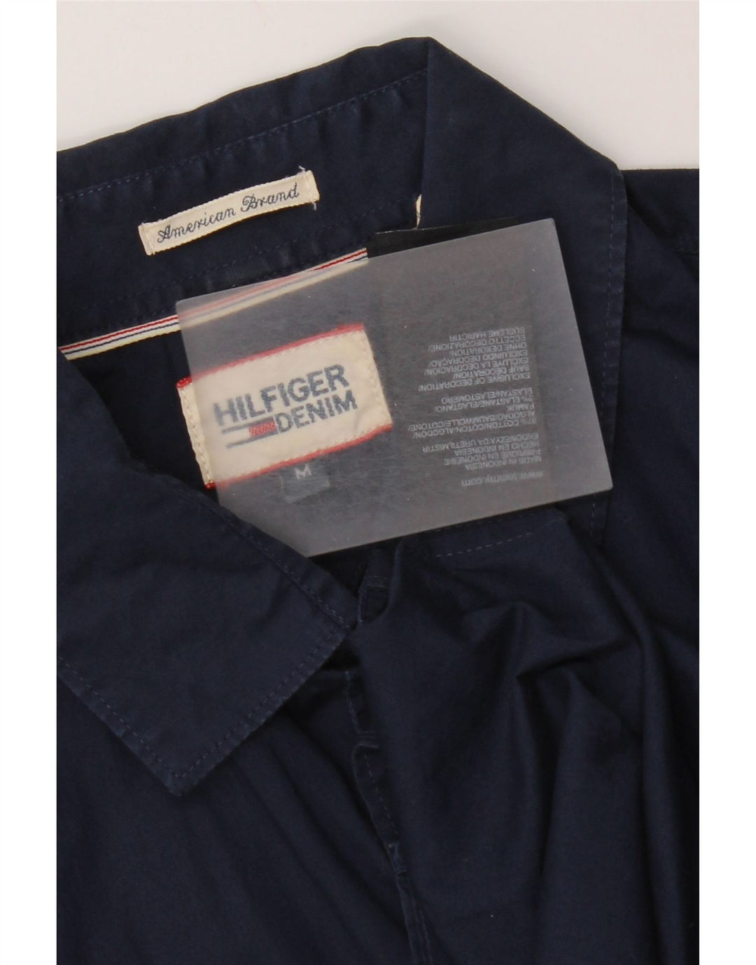 Ανδρικό κοντομάνικο πουκάμισο Tommy Hilfiger Βαμβακερό μεσαίο ναυτικό
