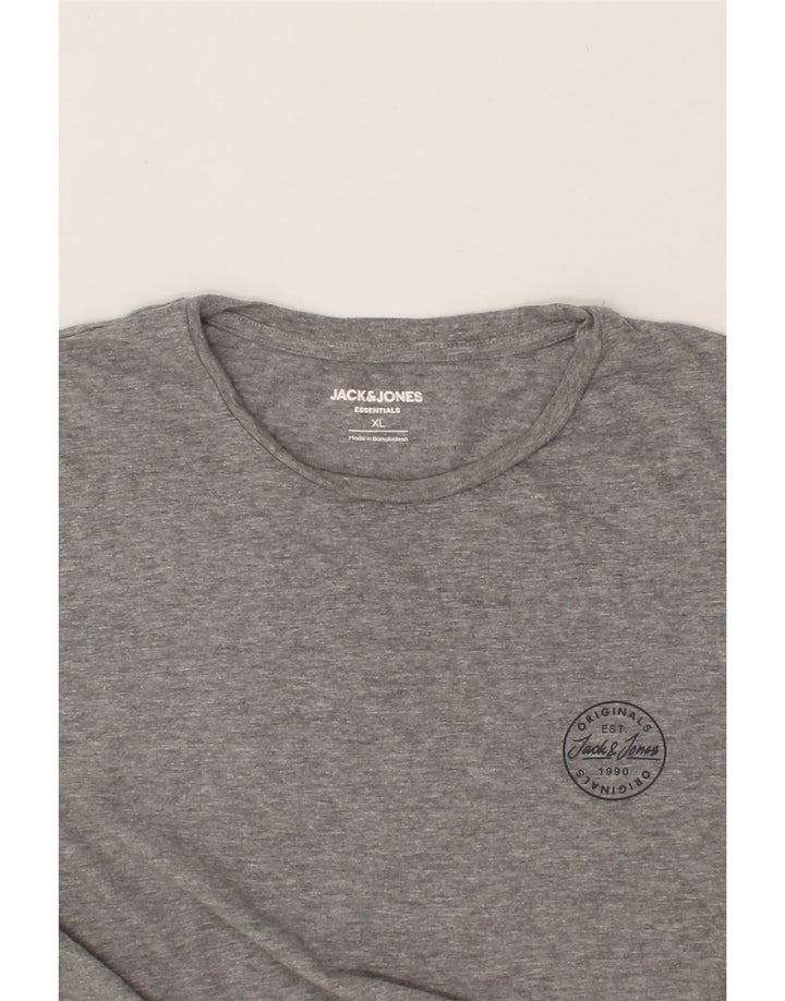 JACK & JONES Mens T-Shirt Top XL Grey Vintage Jack & Jones and Second-Hand Jack & Jones from Messina Hembry 