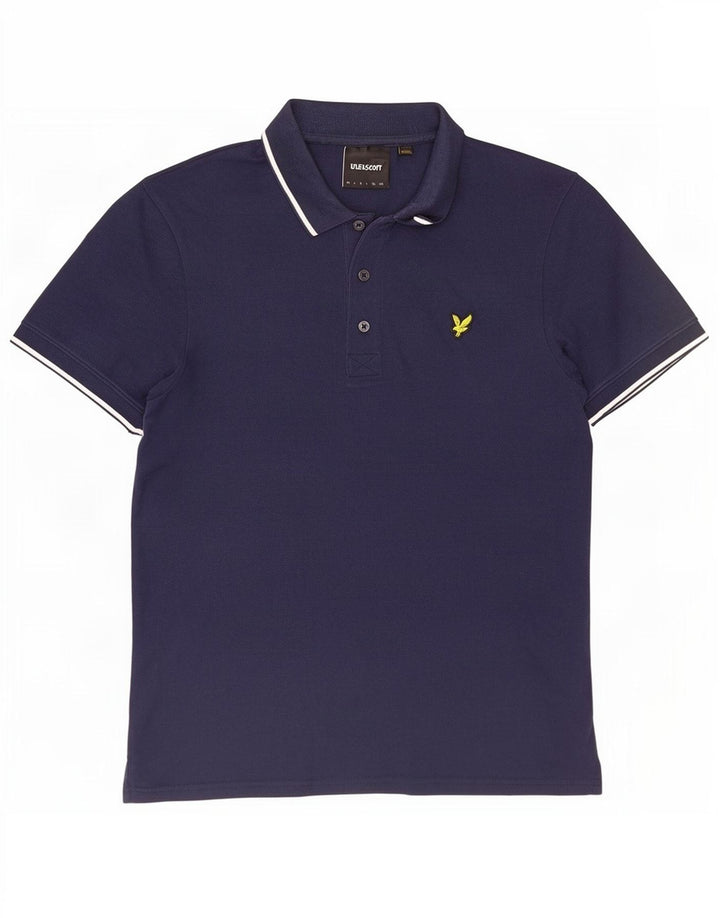 Lyle & Scott Ανδρικό πουκάμισο πόλο μεσαίου μπλε ριγέ