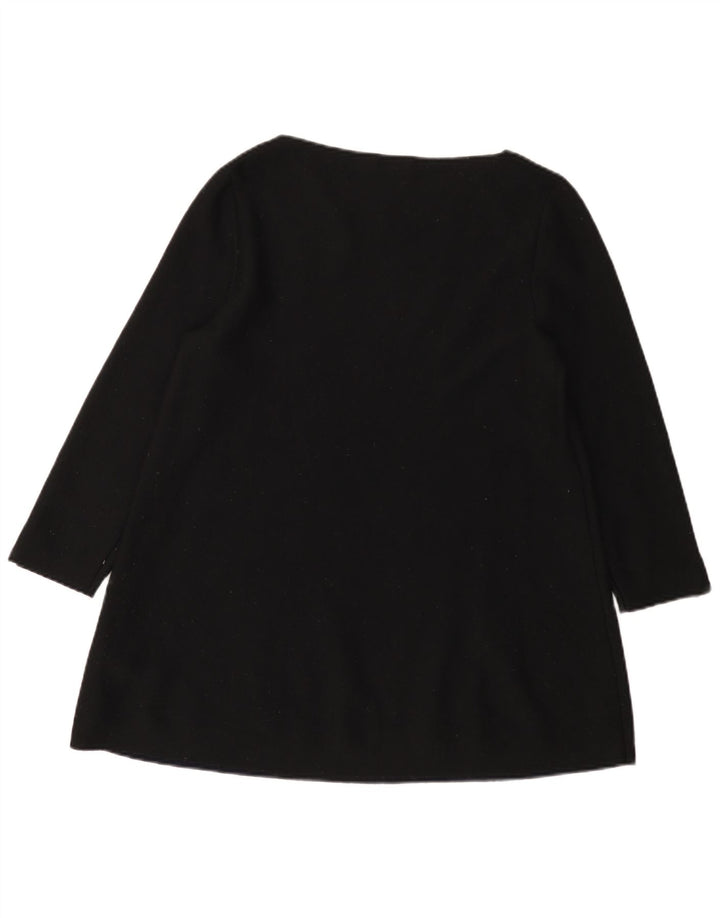 Cos Γυναικείο χιτώνιο 3/4 μανίκι τοπ UK 14 μεσαίο μαύρο μαλλί