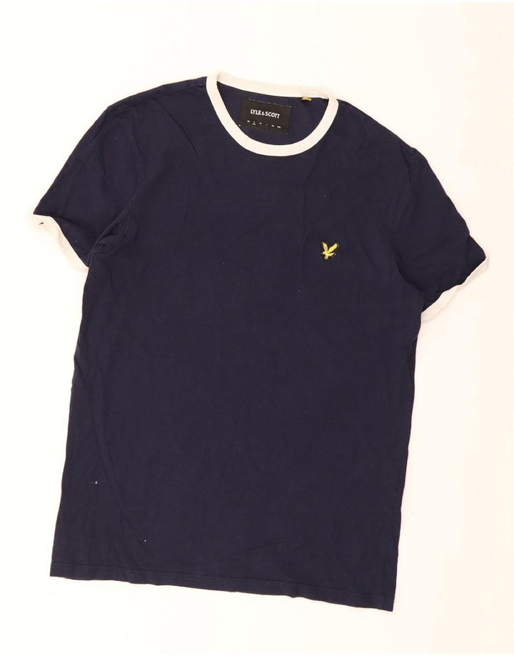 LYLE & SCOTT Ανδρικό T-Shirt Top Μικρό Navy Blue Βαμβακερό