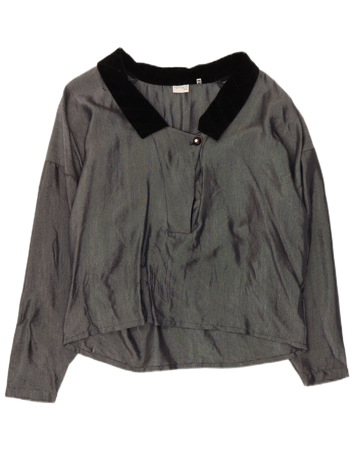 Ferretti Γυναικεία Μπλούζα Oversized Top IT 42 Medium Grey Acetate