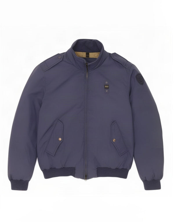 Blauer Mens Military Padded Jacket UK 42 XL Navy Blue Polyamide