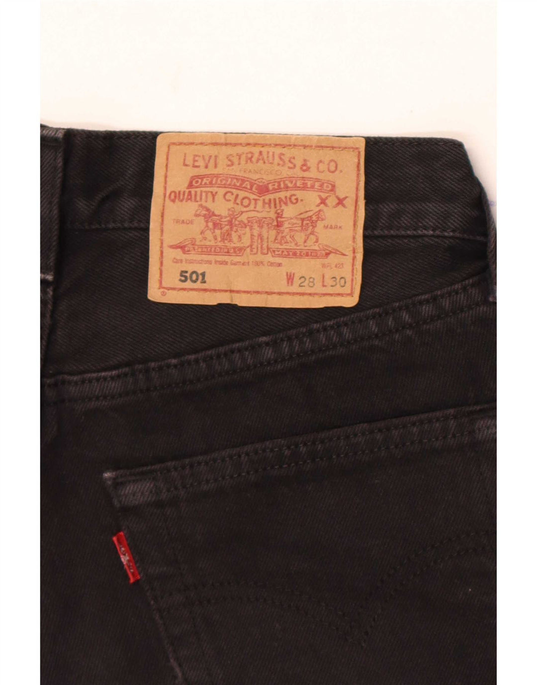 Γυναικείο 501 τζιν σορτς Levi's W28 μεσαίο μαύρο