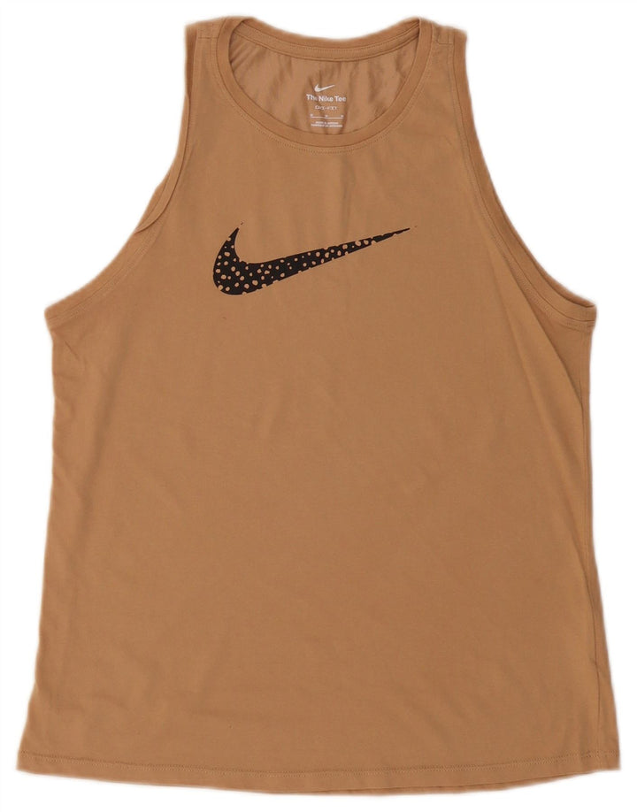 Γυναικείο γιλέκο γραφικών Nike Dri Fit UK 12 μεσαίο βαμβακερό μπεζ