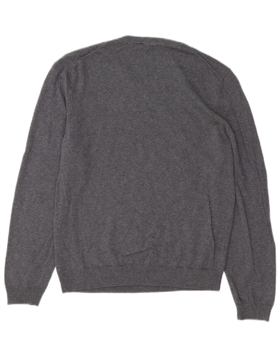 HUGO BOSS Mens Regular Fit V-Neck Jumper Sweater Small Grey Virgin Wool Vintage Hugo Boss and Second-Hand Hugo Boss from Messina Hembry 