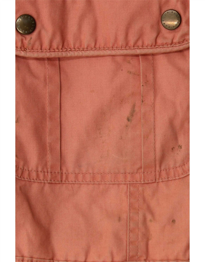 Barbour Γυναικείο κερωμένο βαμβακερό μπουφάν UK 12 Medium Pink