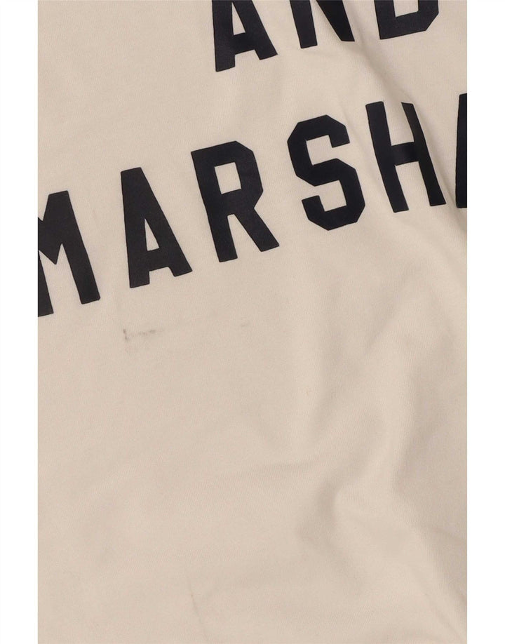 Ανδρικό γραφικό μπλουζάκι Franklin & Marshall Top από μεσαίο λευκό βαμβάκι