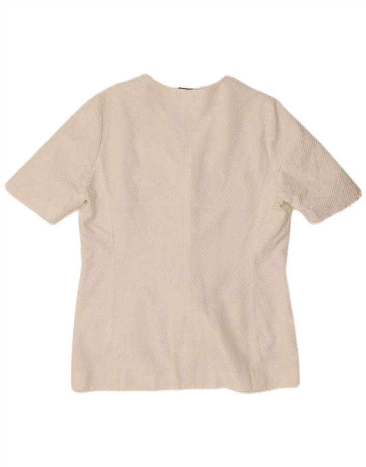 Luisa Spagnoli Γυναικείο σακάκι με 5 κουμπιά IT 48 XL White Argyle/Diamond