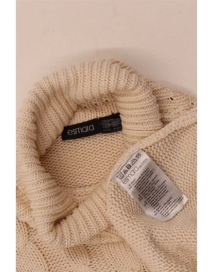 Esmara Γυναικείο πουλόβερ με ρολό λαιμόκοψη UK 14/16 Medium Off White