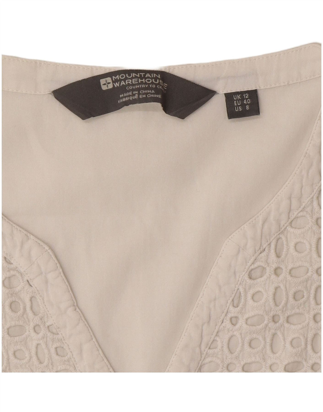 Mountain Warehouse Γυναικεία Μπλούζα Τοπ UK 12 Medium White