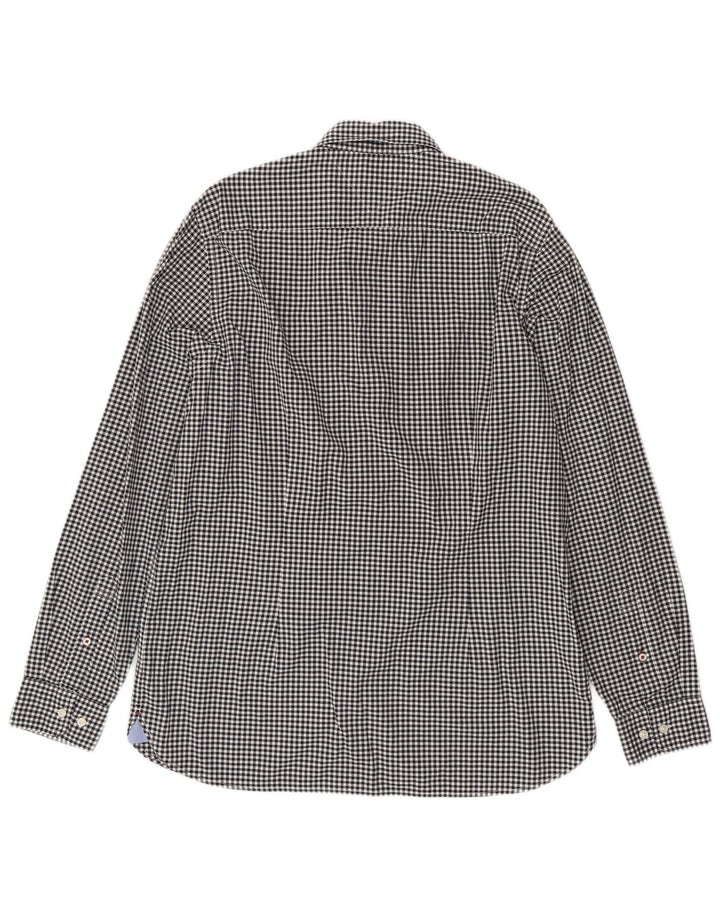 Ανδρικό πουκάμισο Tommy Hilfiger XL Μαύρο βαμβακερό Gingham