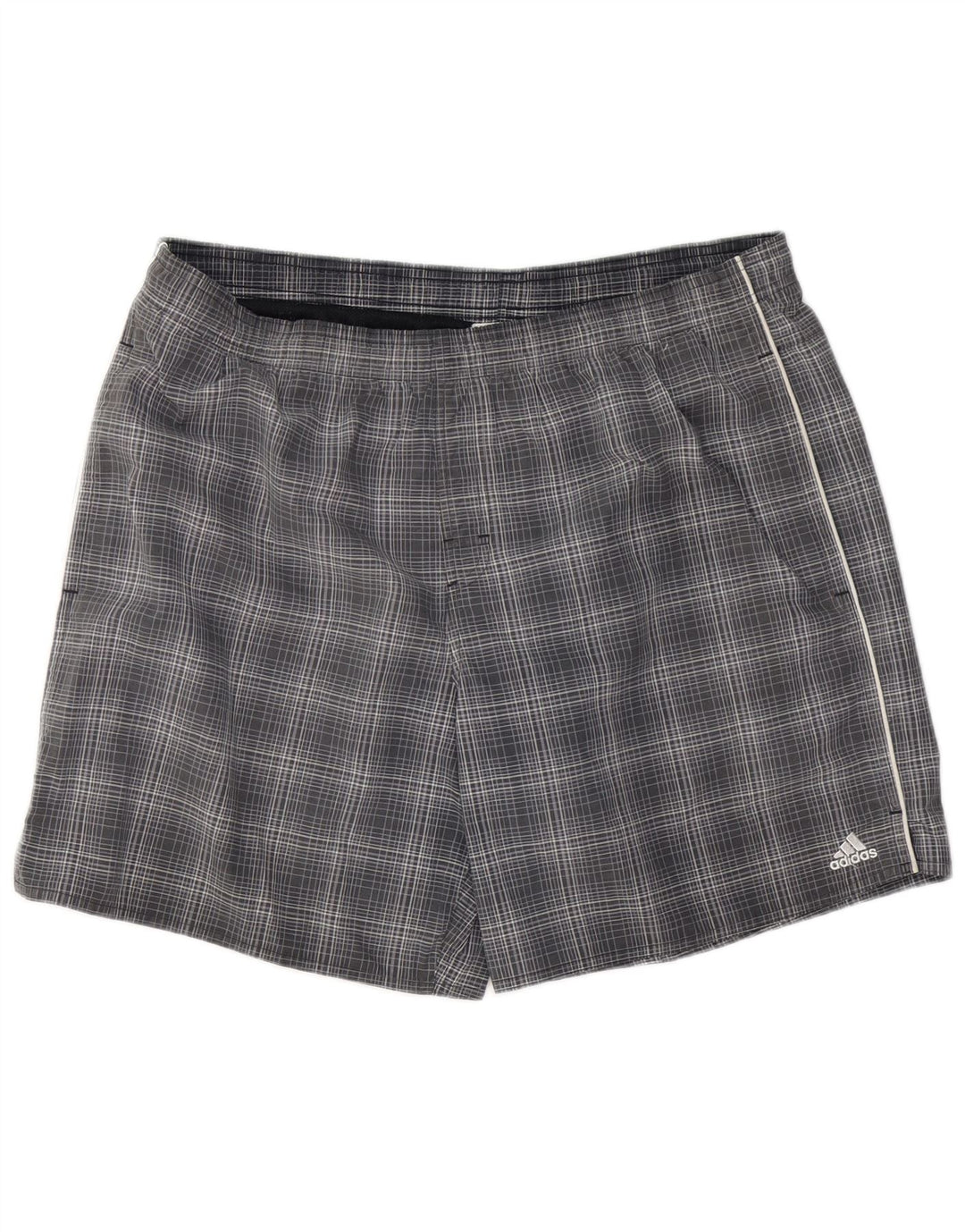 Ανδρικό σορτς κολύμβησης ADIDAS Large Grey Check Polyester