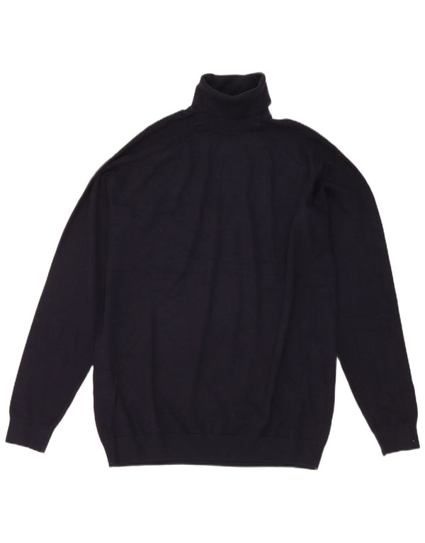 Zara Γυναικείο πουλόβερ με ρολό λαιμόκοψη UK 18 XL Navy Blue