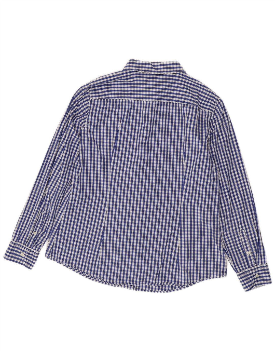 Γυναικείο πουκάμισο Benetton UK 16 Large Blue Gingham Cotton
