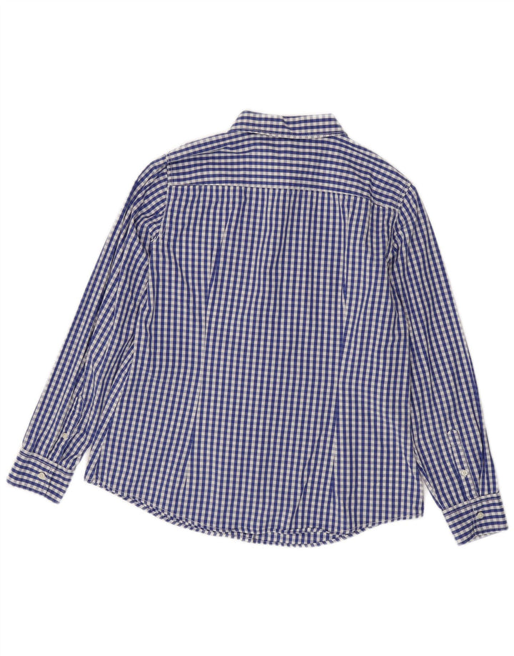 Γυναικείο πουκάμισο Benetton UK 16 Large Blue Gingham Cotton
