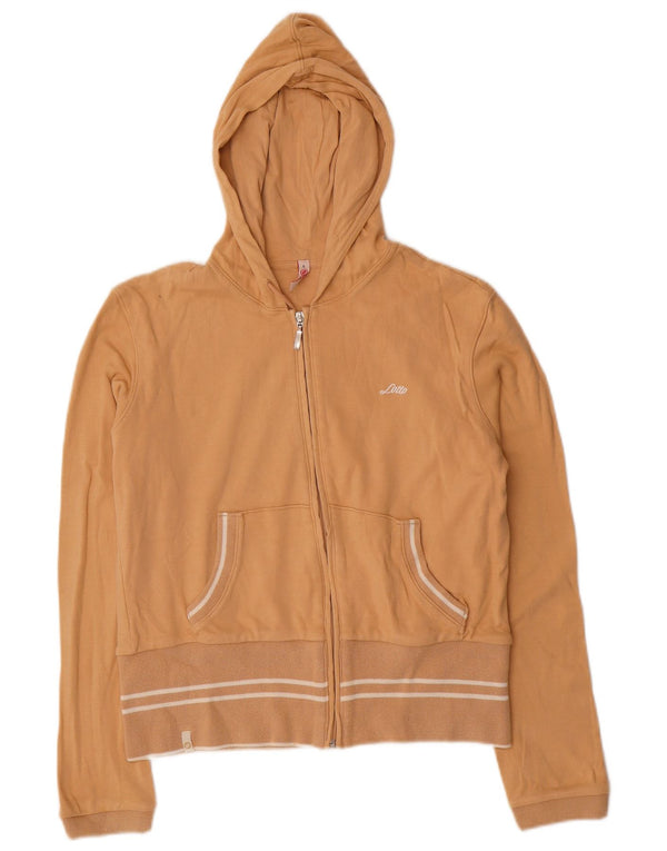 Γυναικείο πουλόβερ LOTTO με φερμουάρ με κουκούλα UK 16 Μεγάλο μπεζ βαμβακερό