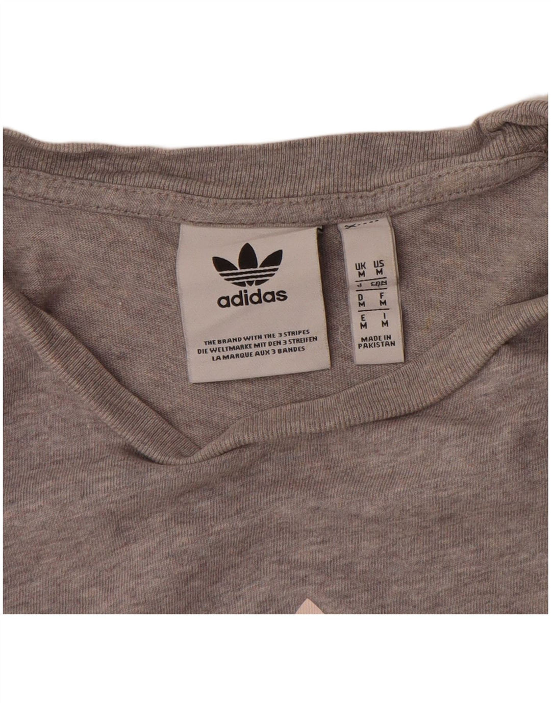 Ανδρικό γραφικό μπλουζάκι ADIDAS Top Medium Grey Cotton