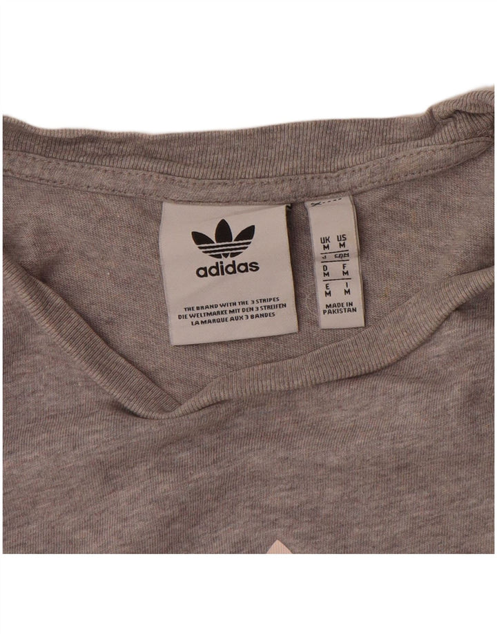 Ανδρικό γραφικό μπλουζάκι ADIDAS Top Medium Grey Cotton