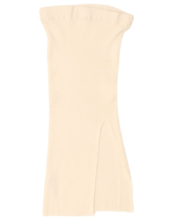 Jack Wills γυναικεία ψηλόμεση μίντι φούστα UK 12 Medium W28 Off White Viscose