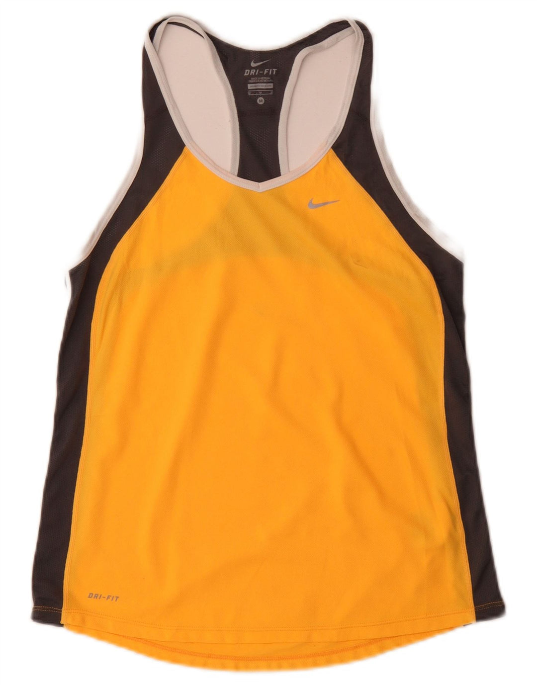 Γυναικείο γιλέκο Nike Dri Fit Top UK 12 μεσαίου κίτρινου χρώματος πολυεστέρας